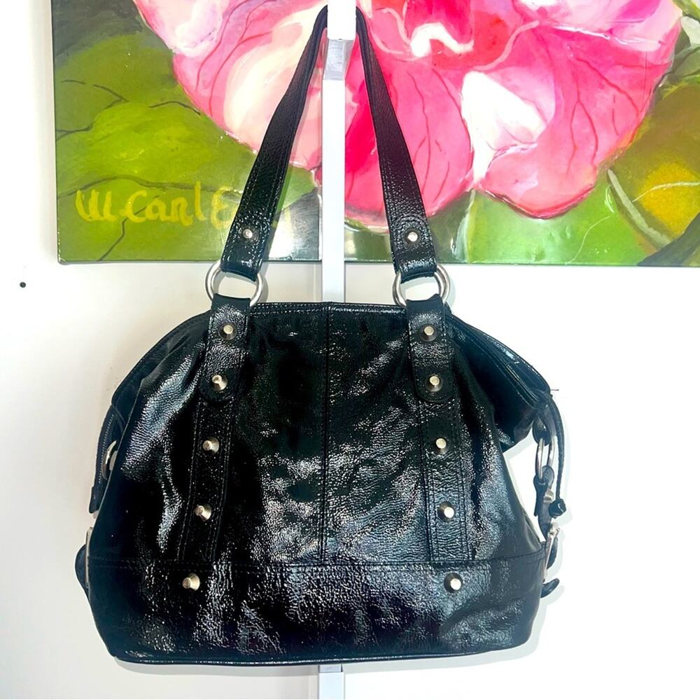 Via Repubblica Made In Italy Genuine Leather Patent Leather Purse Bag